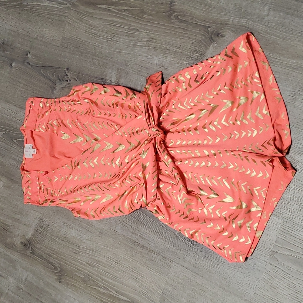 Julie Brown New York romper sleeve bright color size P(2)